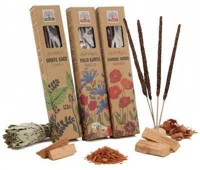 Produktbild von Räucherstäbchen 3er Set - White Sage Palo Santo & Sandelholz – Weißer Salbei, Palo Santo, Sandelholz