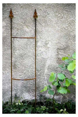 Produktbild von Rankgitter aus Metall in Rost, Höhe: 150cm, Rankhilfe, Rankgerüst, Steckzaun