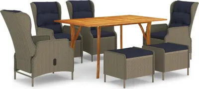 Produktbild von vidaXL 7-tlg. Garten-Essgruppe Braun