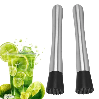 Cocktailstampfer-Set, 2er-Pack, Edelstahl, 21 cm, Muddlestab