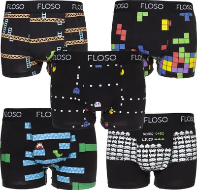 Produktbild von Floso - Boxershorts für Herren (5er-Pack) 345 (S) (Schwarz)