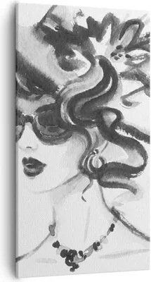 Produktbild von Bild auf Leinwand - Leinwandbild - Frau Modell - 55x100cm - Wand Bild - Wanddeko - Wandbilder - Leinwanddruck - Bilder - Kunstdruck - Wanddekoration - Leinwand bilder - Wandkunst - PA55x100-4066