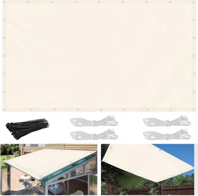 Produktbild von Zonneschirmsegel rechteckig, 95% UV-Schutz, 3x4 m, wasserdicht, für Garten und Terrasse