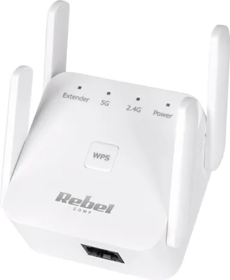 Produktbild von Rebel KOM1032 WLAN-Signalverstärker, 2,4+5 GHz, weiß
