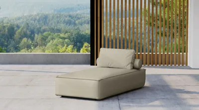 Produktbild von Kaiser Möbel Liegestuhl für den Garten MALIBU, Terrasse, Hof, gemütlich Dunkelbeige