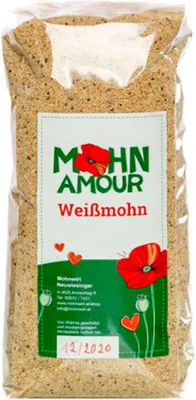 Produktbild von Waldviertler Weißmohn 250 g – ungemahlen, ideal zum Verkochen – Mohn Amour