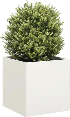 Produktbild von Möbel Pflanzkübel Weiß 40x40x40 cm Kaltgewalzter Stahl - Beete 860662