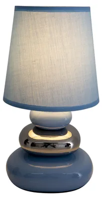 Zdjęcie produktu dla Lampa stołowa do salonu lampa stołowa do sypialni tkanina ceramiczna niebieska 3045312