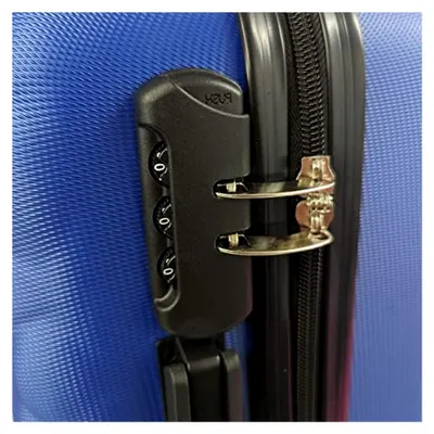 Produktbild von Reisekoffer-Set, 4-teilig mit ABS-Hartschale und 4 Rollen, blau