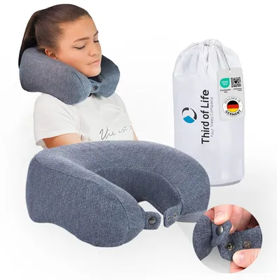 Produktbild von Nackenkissen Flugzeug ANDAR QuickDry, Reise-Nackenhörnchen mit Memory Foam