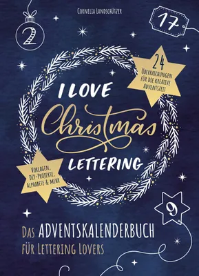 Produktbild von I Love Christmas Lettering - Das Adventskalenderbuch für Lettering Lovers