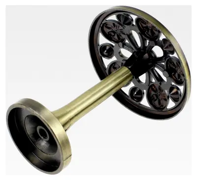 Produktbild von 2 Stück Vorhanghalter Raffhalter Haken Metall Vintage Rustikal Deko Wandhaken mit Vorhanggurten für Gardinen Hausdekoration - Bronzefarbe
