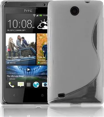 Produktbild von Cadorabo Schutzhülle für HTC Desire 300 Hülle in Transparent Handyhülle Case TPU Silikon Etui