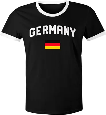 Produktbild von Moonworks® Herren Deutschland Fan-Shirt T-Shirt Fußball WM EM Retro Fan-Trikot Weltmeisterschaft Europameisterschaft Germany schwarz-weiß XL