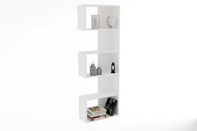 Image de Skye Decor, Nebu - White, bibliothèque, blanc, panneaux de particules 100 % mélaminés, 52 x 150 cm