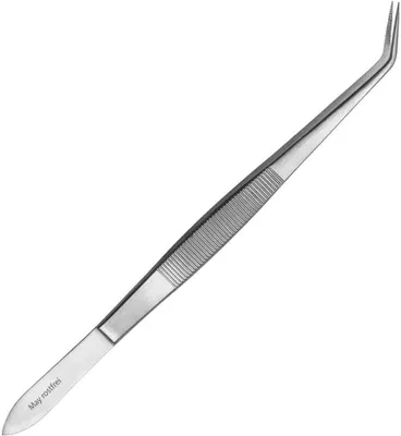 Zdjęcie produktu dla Pęseta techniczna - cienka i zakrzywiona końcówka - długość 20 cm - modelowanie
