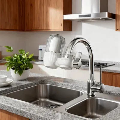 Produktbild von Wasseraufbereitungssystem für Küchenarmatur – Keramisches Filter – Kompaktes, modernes Design