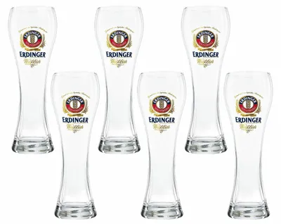 Obrázek produktu pro Sklenice na pšeničné pivo Erdinger 0,5l - 6 kusů