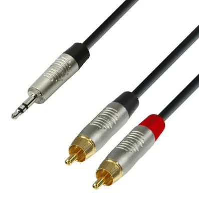 Obrázek produktu pro Adam Hall K4YWCC0090 Kabel Jack 3,5 mm na RCA Stereo 0,9 m