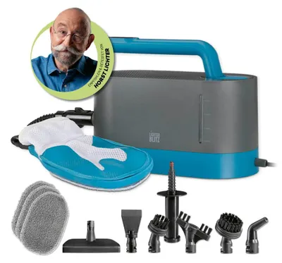 Produktbild von LICHTERBLITZ Handdampfreiniger mit Handschuh, Polsterreiniger mit 7 Aufsätzen