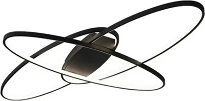 Image de Plafonnier moderne, dimmable 70W, température de couleur réglable, noir