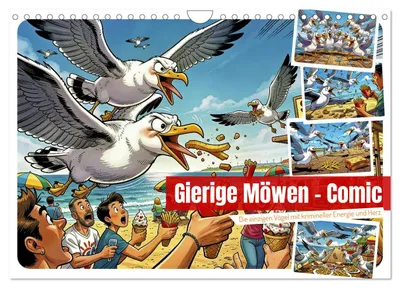 Produktbild von Gierige Möwen - Comic (Wandkalender 2027 DIN A4 quer), CALVENDO Monatskalender