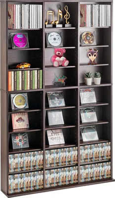 Immagine prodotto di Armadio multimediale 27 scomparti Ripiani regolabili per DVD 756 CD