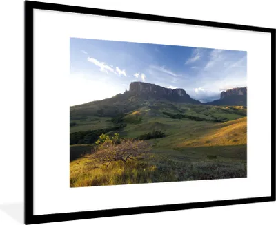 Produktbild von MuchoWow® Gerahmtes Poster Sonnenuntergang im Canaima National Park in Venezuela 90x60 cm - Poster mit Schwarzem Bilderrahmen Wandposter Rahmen Foto Bilder - Wanddekoration - Fotos