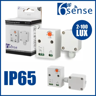 Produktbild von Dämmerungssensor mit Sonde Dämmerungsschalter LED IP65 Innen Außen DIN-Schiene