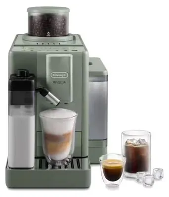 Zdjęcie produktu dla De’Longhi EXAM420.55.GR, Ekspres do espresso, 1,4 l, Ziarna kawy, Wbudowany młynek, 1450 W, Zielony