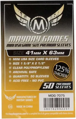 Immagine prodotto di Mayday Premium Mini USA Maniche per giochi di carte - Maniche 41x63mm (50 pezzi) - 7075