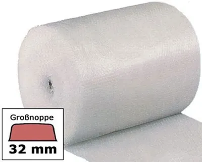 Produktbild von 1x 1-PACK BubbleStar+ Luftpolsterfolie großnoppig 100cm x 25m EXTRA GROSSE NOPPEN