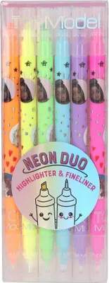 Produktbild von Depesche Topmodel Doppel-highlighter Fineliner Filzstift 6 Einheiten Mehrfarbig  Mehrfarbig One Size