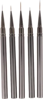 Produktbild von 5 Stück Nageldesign Pinsel Set Nagel Pinsel für Nageldesign Silber