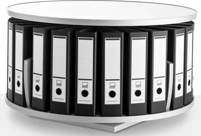 Produktbild von Ordnerdrehsäule 1 Etage 24 Ordner weiß.