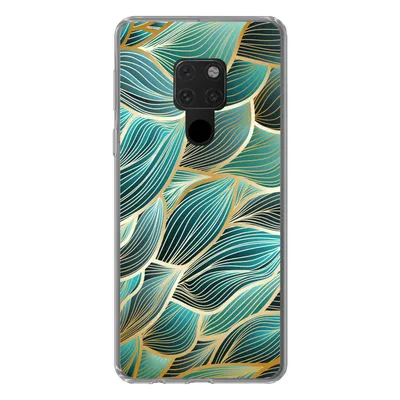 Produktbild von MuchoWow® Handyhülle Schutzhülle Hülle für Huawei P40 Lite Muster - Gold - Abstrakt - Welle Silikon Softcase Handy Hülle - Handy