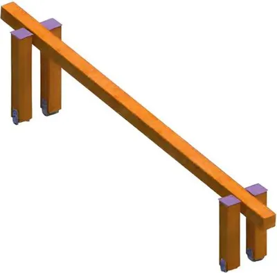 Produktbild von Schwebebalken Spielbalken Abenteuerbrücke Wackelsteg Spielplatzanlage Balkensteg