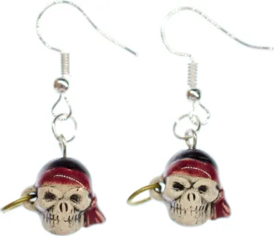 Produktbild von Totenkopf Totenschädel Ohrringe Miniblings Halloween Skull Schädel Pirat Mensch