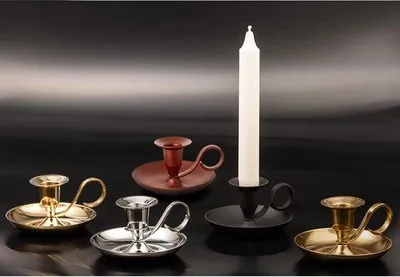 Produktbild von Famanu Handkandelaar Klassisch Messing Gold Antik - Höhe 5 cm