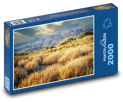 Produktbild von martinpuzzle - Puzzle 2000 Teile - Feld, Gras, Berge