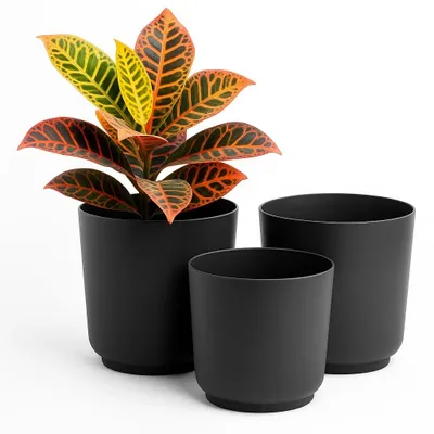 Immagine prodotto di Omgoods - Set di 3 vasi da interno opachi