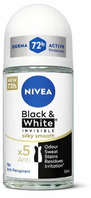 Immagine prodotto di Nivea Black&White Silky Smooth Antyperspirant Roll-On 50 ml