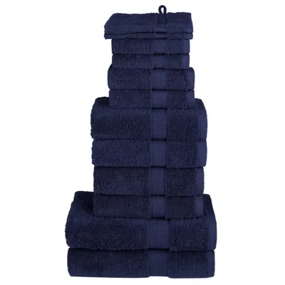 Produktbild von "2026 Promotion" 12 tlg. Premium-Handtuch-Set SOLUND Marineblau 600 g/m² - Duschtücher CC597