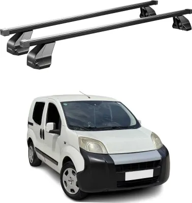 Image de Barres Transversales Menabo pour Fiat Qubo 2007-2016 Noir