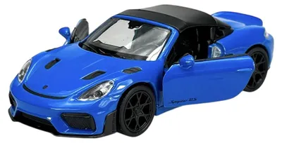 Obrázek produktu pro Welly Porsche 718 Spyder RS, modrá, s střechou, kovový model, měřítko 1:34, , v originální krabici, kód produktu: 43856