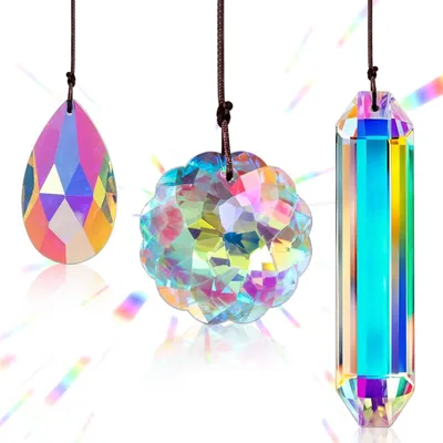 Productafbeelding van Set van 3 kristalprisma-hangers voor zonlichtreflecties