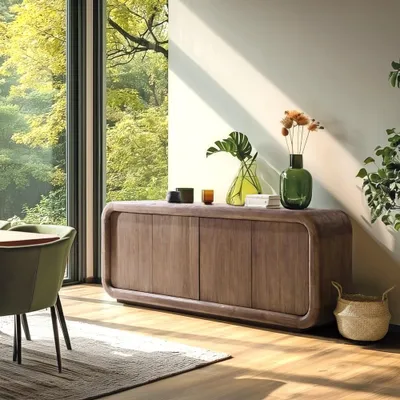 Image de ROMY - Buffet 4 portes en bois de mindi