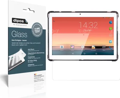 Produktbild von 2x Schutzfolie für XGODY TB01 10.1 Zoll - Anti-Shock 9H Folie dipos Glass Kunststoffglas