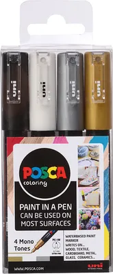 Imagen del producto de Juego de rotuladores acrílicos - 4 unidades / surtido de colores