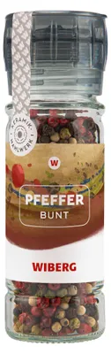 Produktbild von WIBERG 167218 Gewürzmühle mit ausgewogener Pfeffermischung, Pfeffer Bunt, 43 g